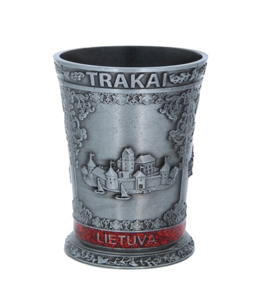 Sidabro spalvos metalinis stikliukas Lietuva
